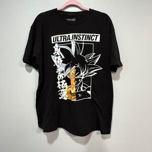 Dragon Ball Z Goku Ultra Instinct Anime T Shirt Mens XL Black Toei Animation